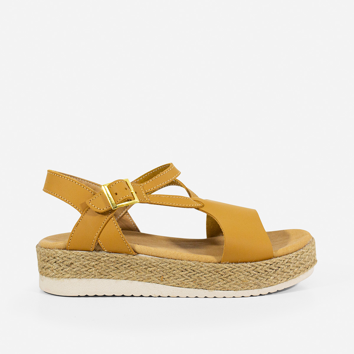 SANDALIAS MUJER MARIBU CUERO NATURAL 608 - 1