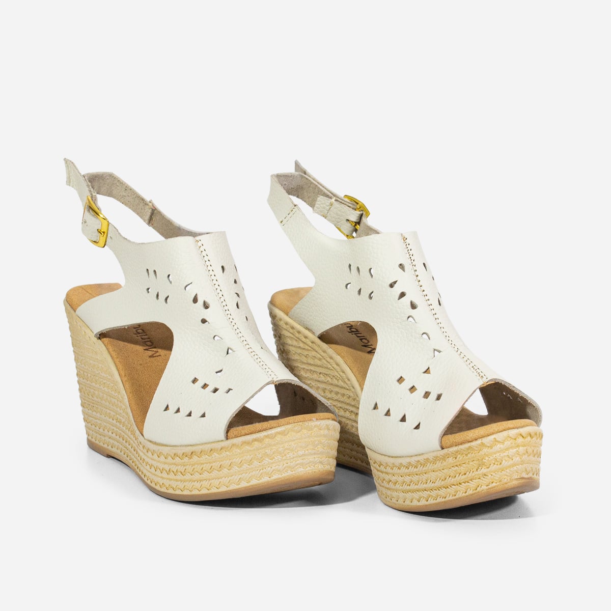 SANDALIAS MUJER MARIBU CUERO HUESO 623 - 2