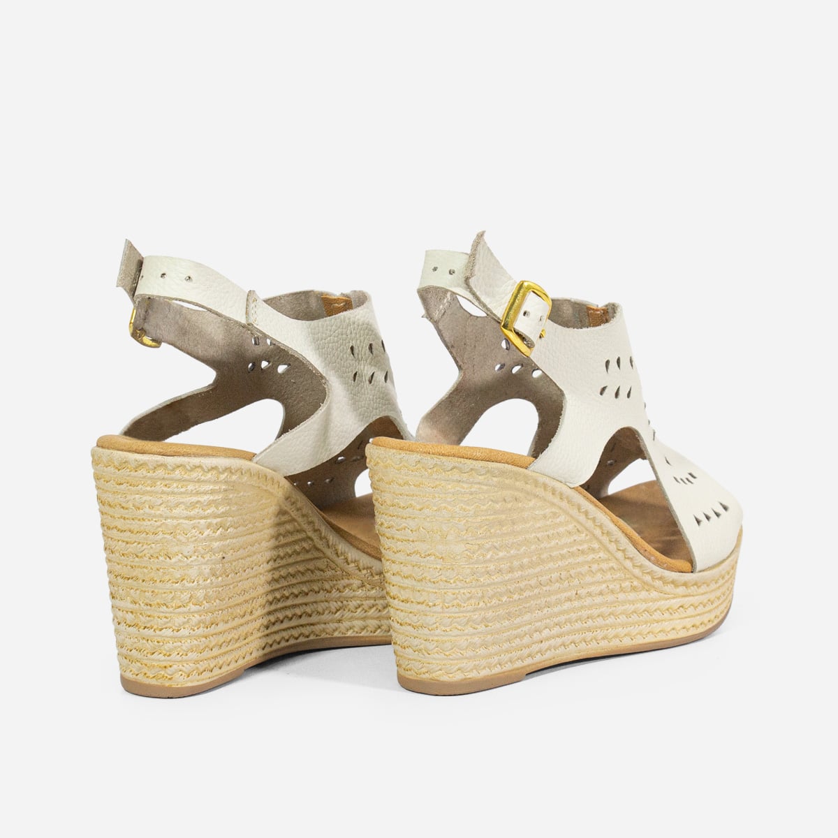 SANDALIAS MUJER MARIBU CUERO HUESO 623 - 3