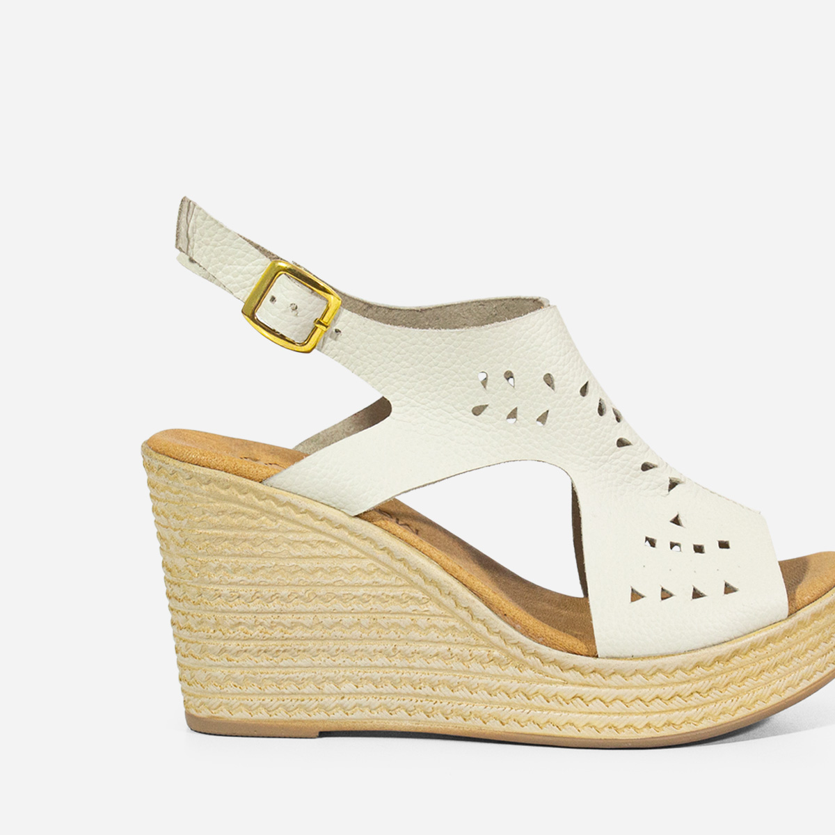 SANDALIAS MUJER MARIBU CUERO HUESO 623 - 4