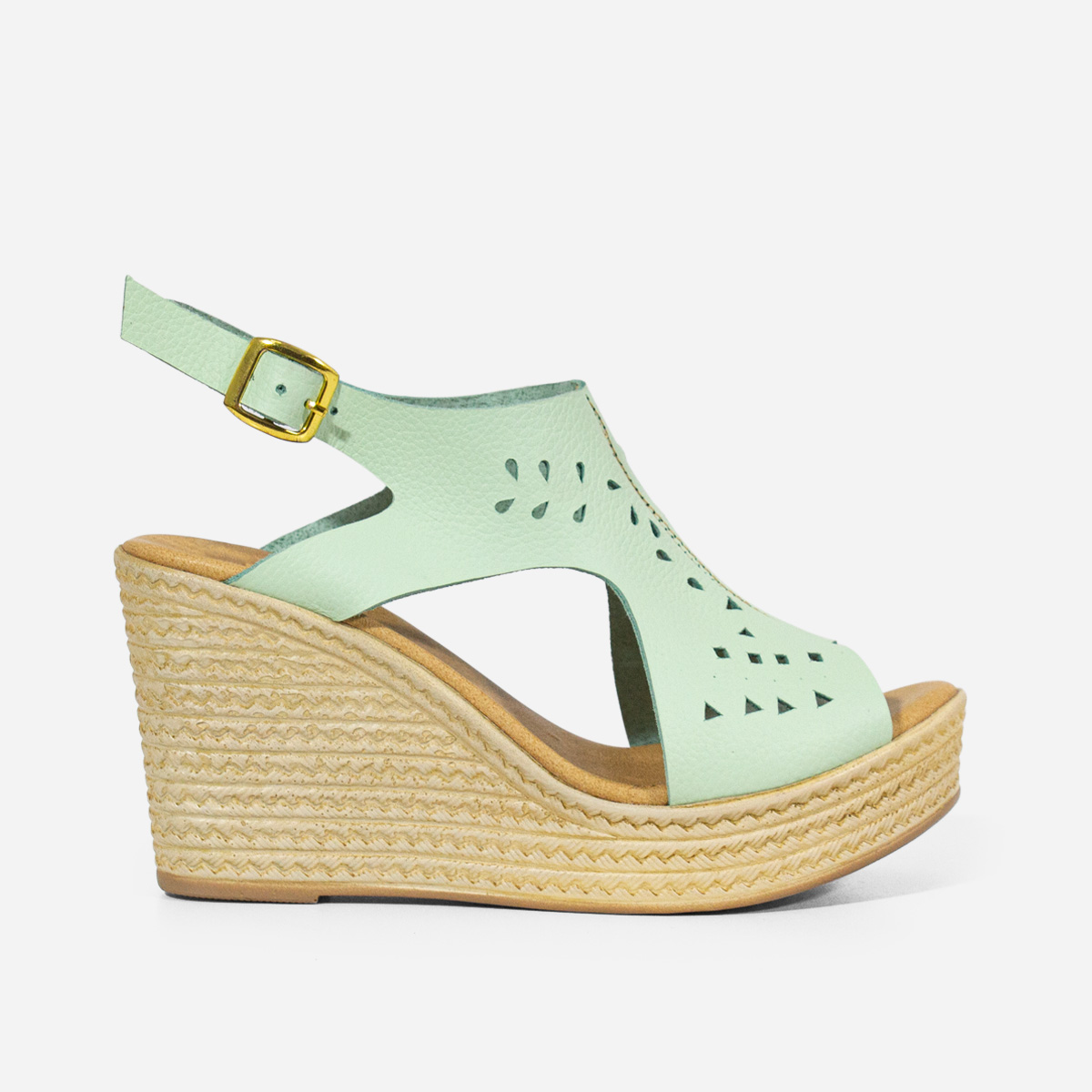 SANDALIAS MUJER MARIBU CUERO MENTA 623 - 1
