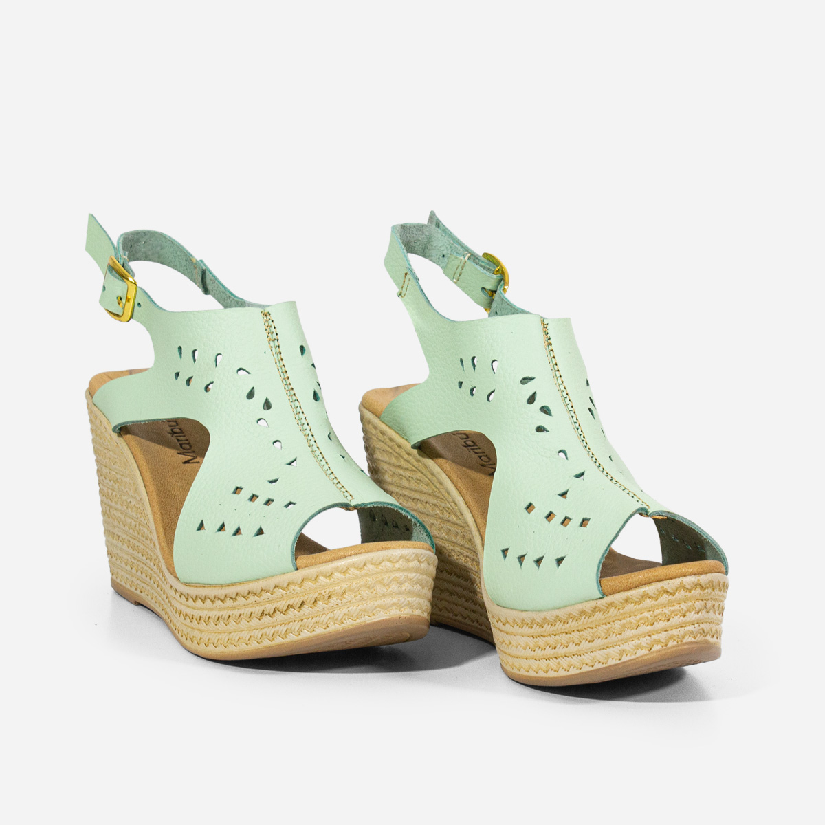 SANDALIAS MUJER MARIBU CUERO MENTA 623 - 2