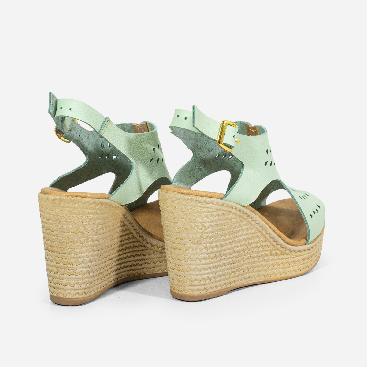 SANDALIAS MUJER MARIBU CUERO MENTA 623 - 3