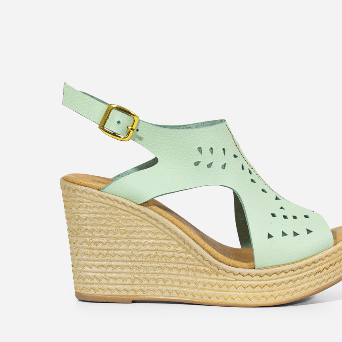 SANDALIAS MUJER MARIBU CUERO MENTA 623 - 4