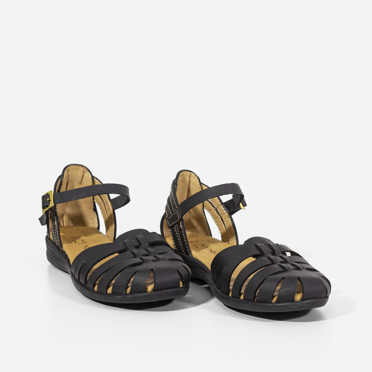 SANDALIAS MUJER MARIBU CUERO NEGRO 657 - 2