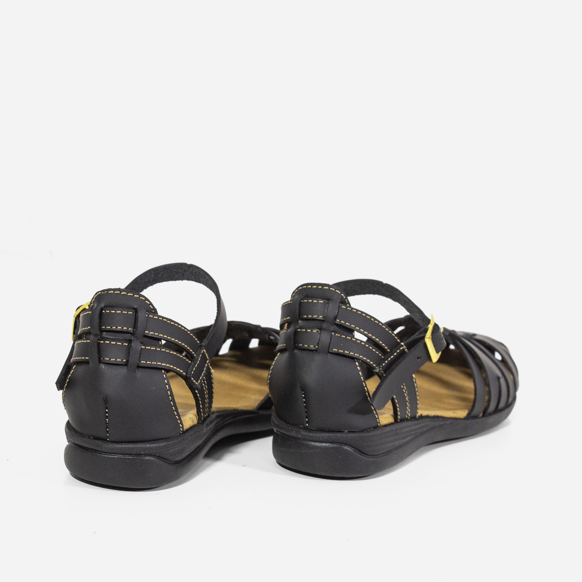 SANDALIAS MUJER MARIBU CUERO NEGRO 657 - 3