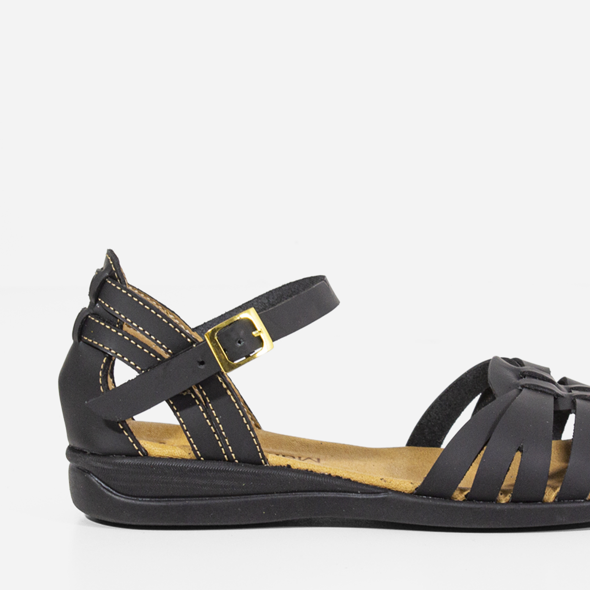 SANDALIAS MUJER MARIBU CUERO NEGRO 657 - 4