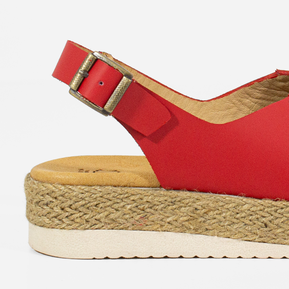 SANDALIAS MUJER MARIBU CUERO ROJO 698 - 4