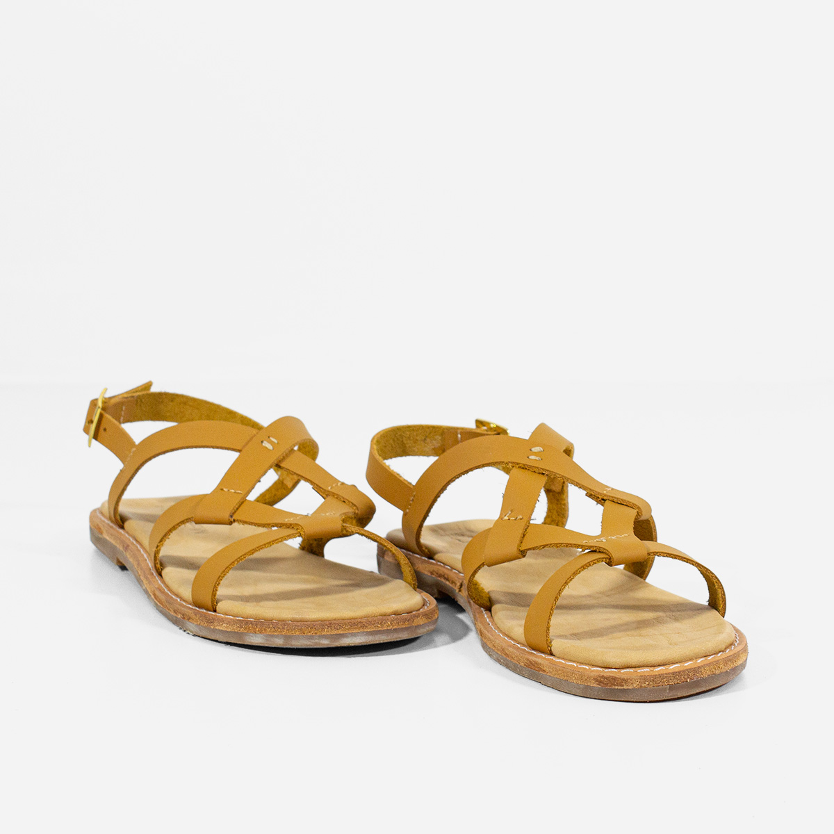 SANDALIAS MUJER MARIBU CUERO NATURAL 738 - 2