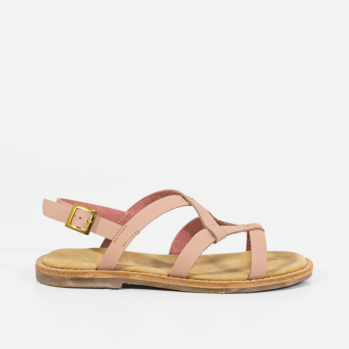 SANDALIAS MUJER MARIBU CUERO NUDE 738 - 1