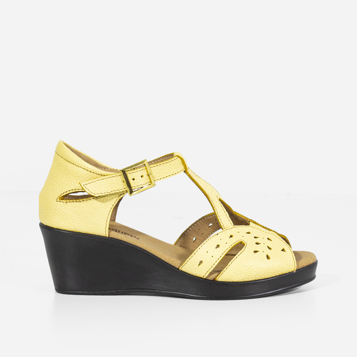 SANDALIAS MUJER MARIBU CUERO AMARILLO 750 - 1