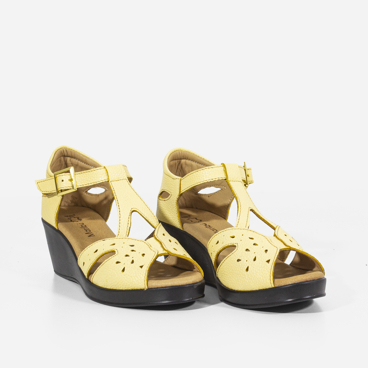 SANDALIAS MUJER MARIBU CUERO AMARILLO 750 - 2