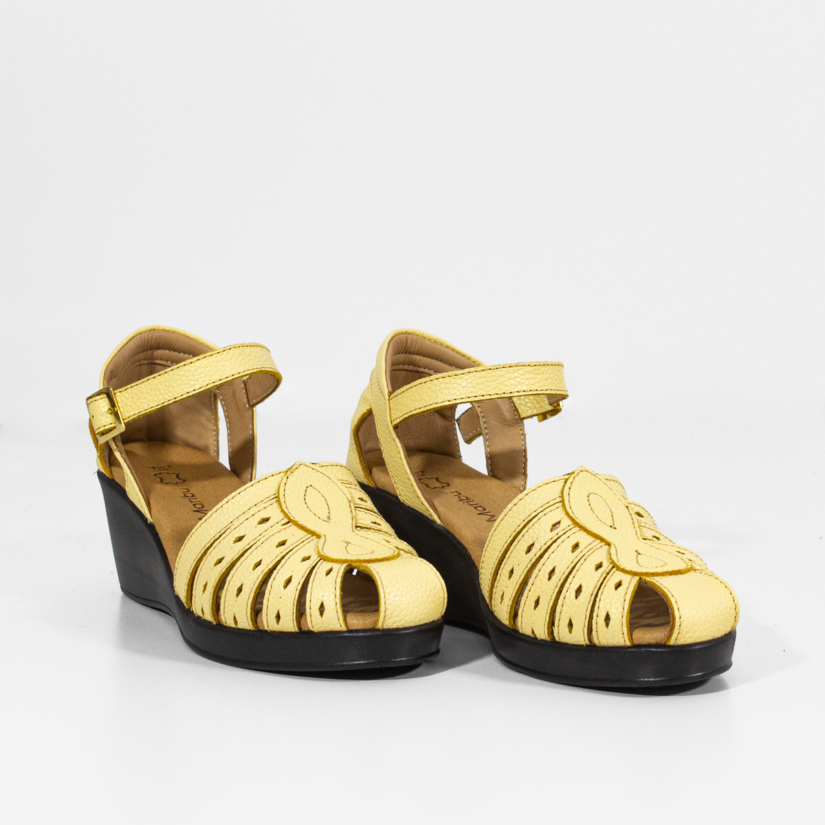 SANDALIAS MUJER MARIBU CUERO AMARILLO 752 - 2