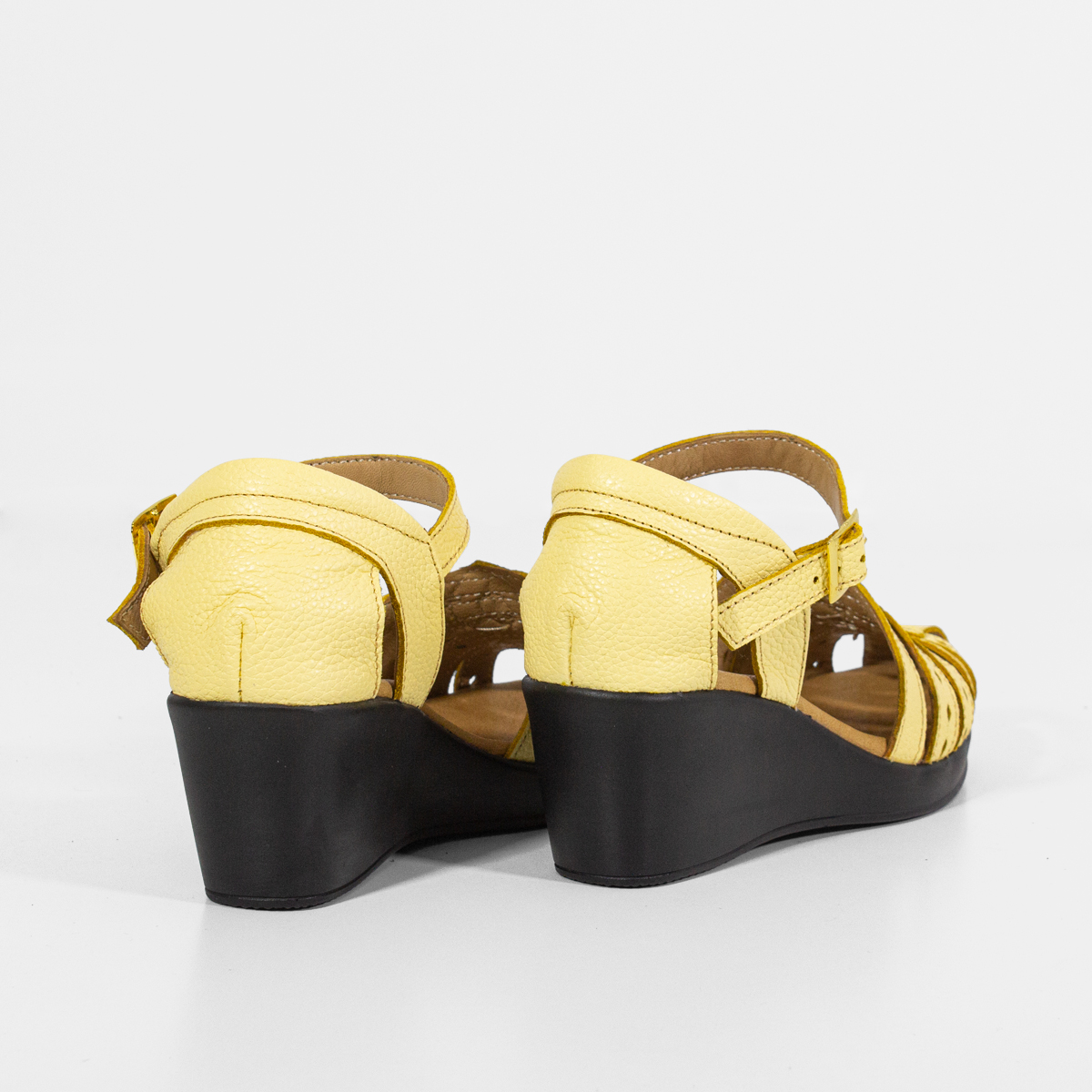 SANDALIAS MUJER MARIBU CUERO AMARILLO 752 - 3