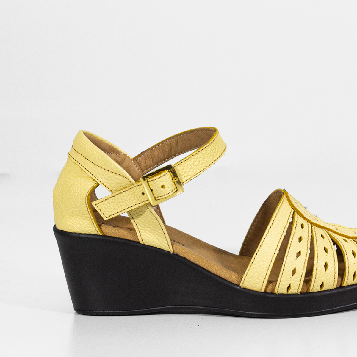 SANDALIAS MUJER MARIBU CUERO AMARILLO 752 - 4