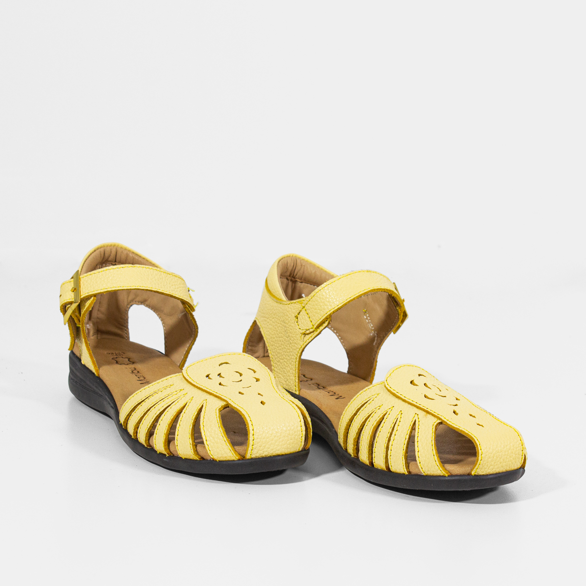 SANDALIAS MUJER MARIBU CUERO AMARILLO 765 - 2