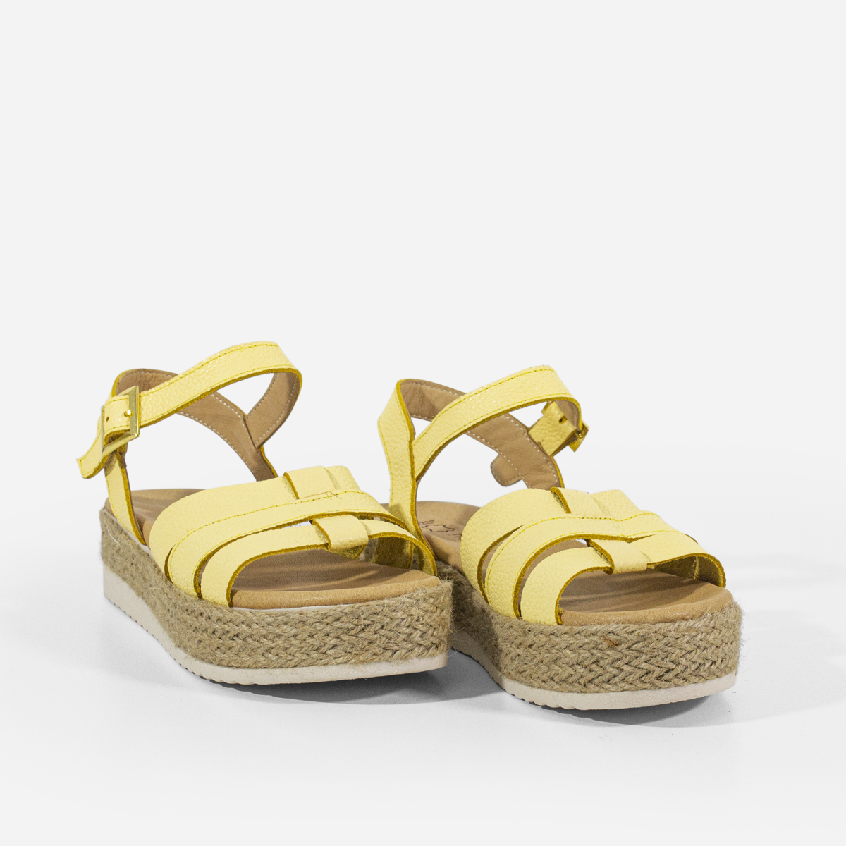 SANDALIAS MUJER MARIBU CUERO AMARILLO 766 - 2