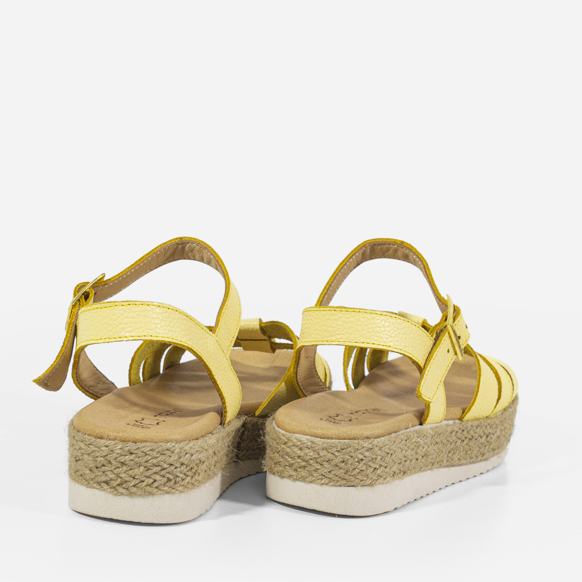 SANDALIAS MUJER MARIBU CUERO AMARILLO 766 - 3