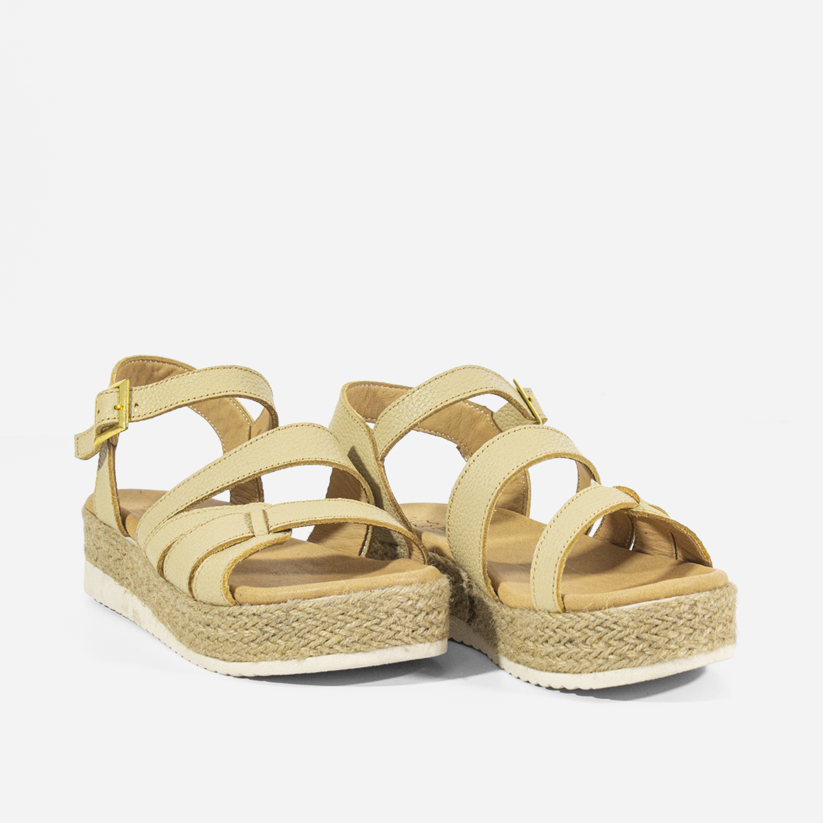 SANDALIAS MUJER MARIBU CUERO BEIGE 769 - 2