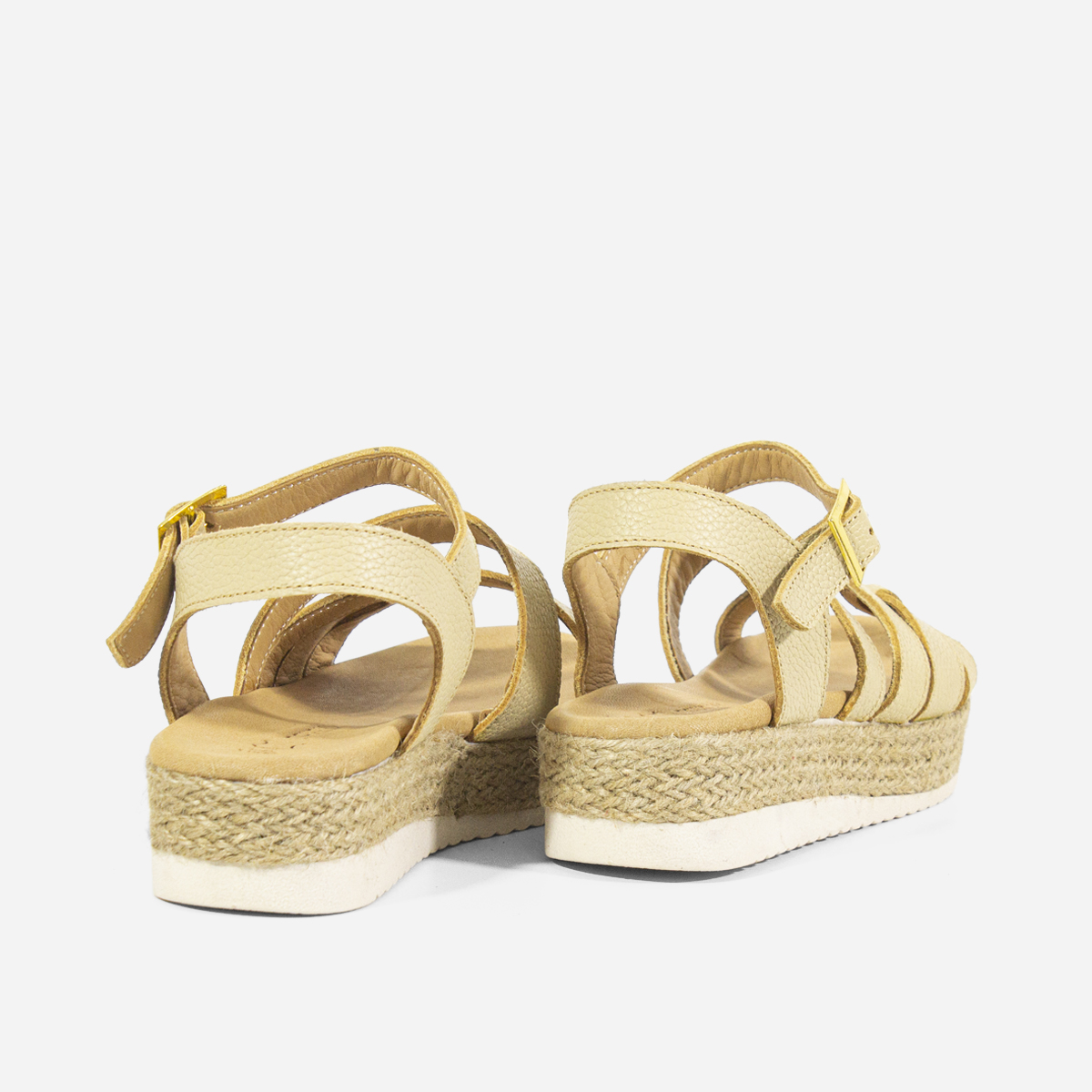 SANDALIAS MUJER MARIBU CUERO BEIGE 769 - 3