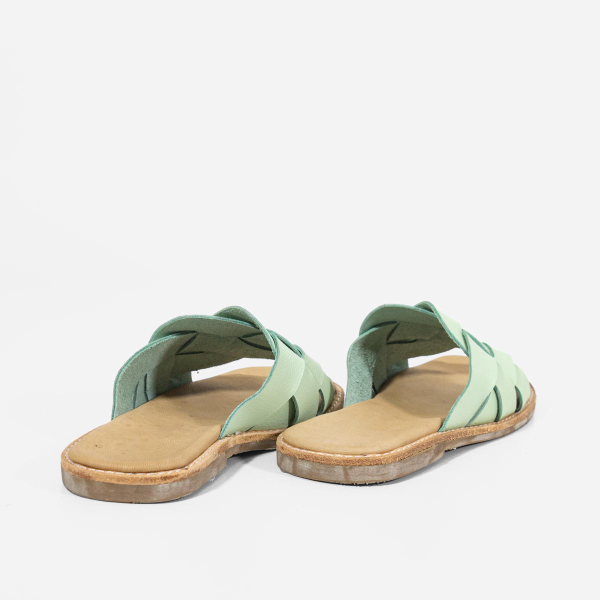 SANDALIAS MUJER MARIBU CUERO MENTA 808 - 3