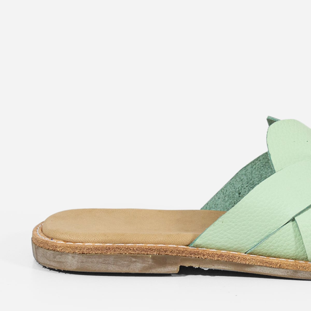 SANDALIAS MUJER MARIBU CUERO MENTA 808 - 4