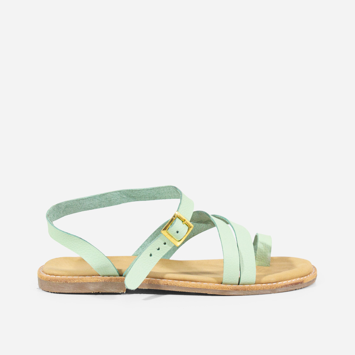 SANDALIAS MUJER MARIBU CUERO MENTA 809 - 1