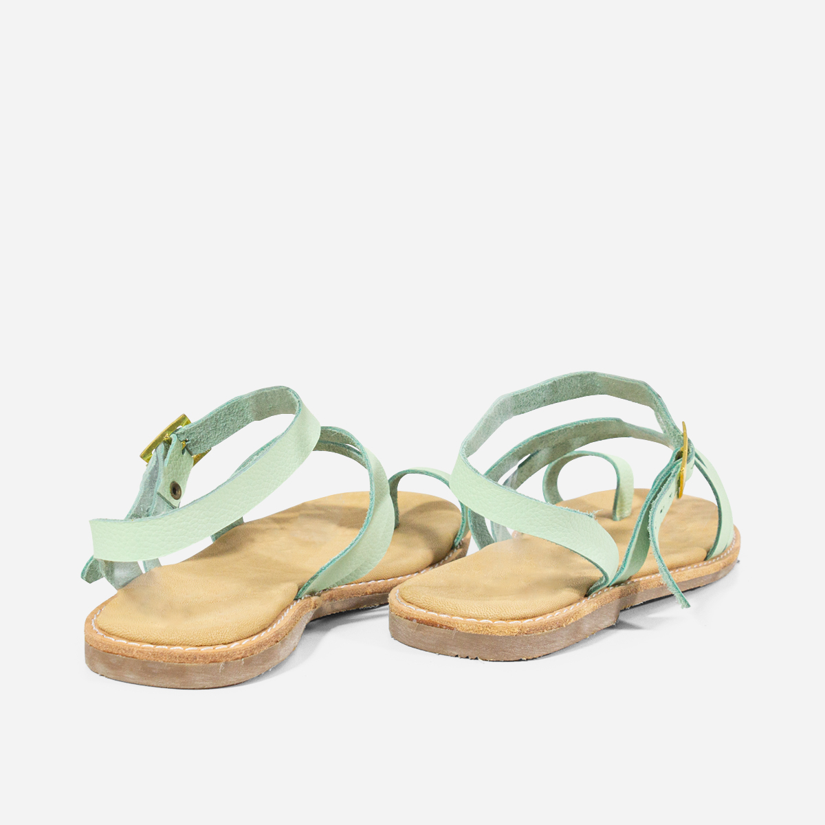 SANDALIAS MUJER MARIBU CUERO MENTA 809 - 3