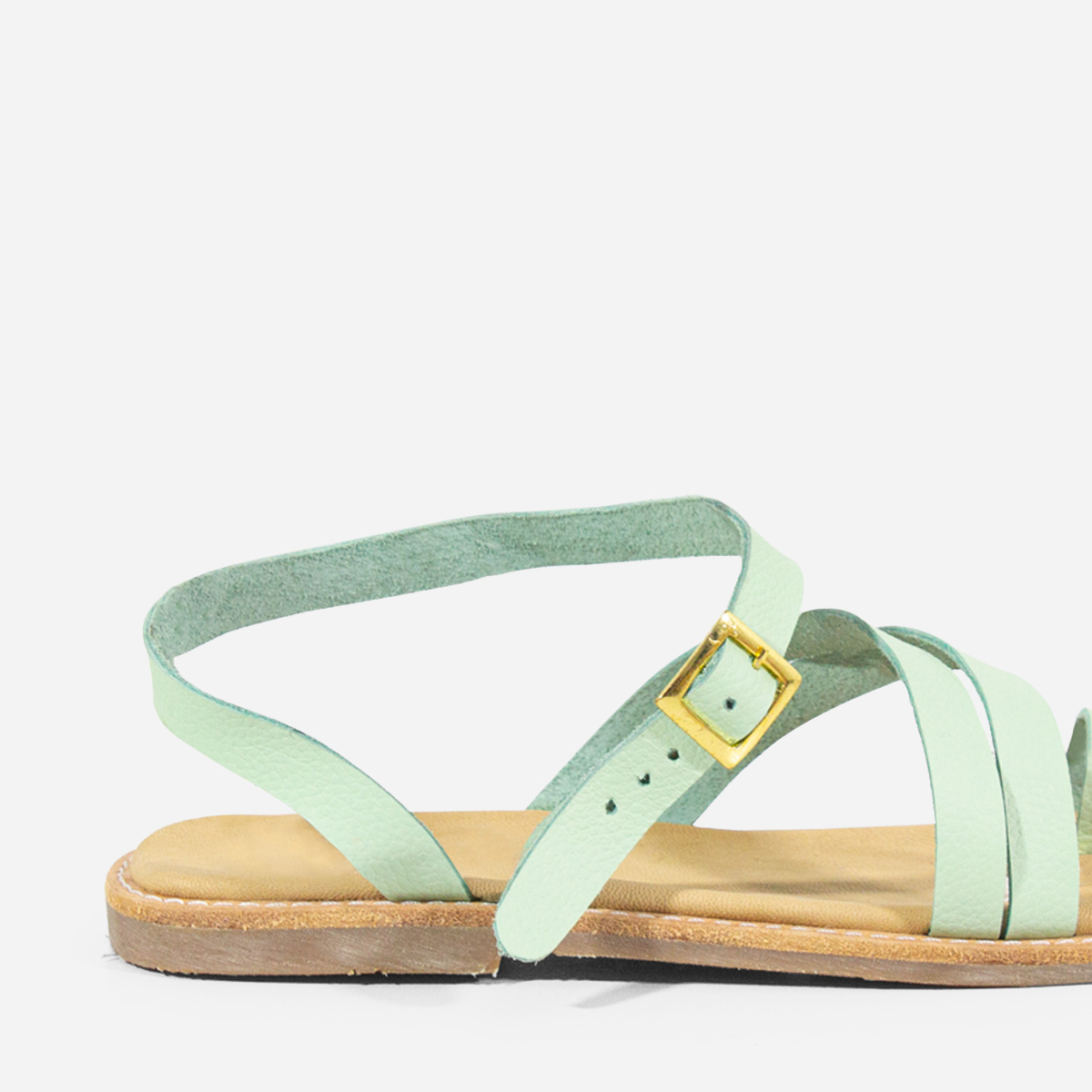 SANDALIAS MUJER MARIBU CUERO MENTA 809 - 4