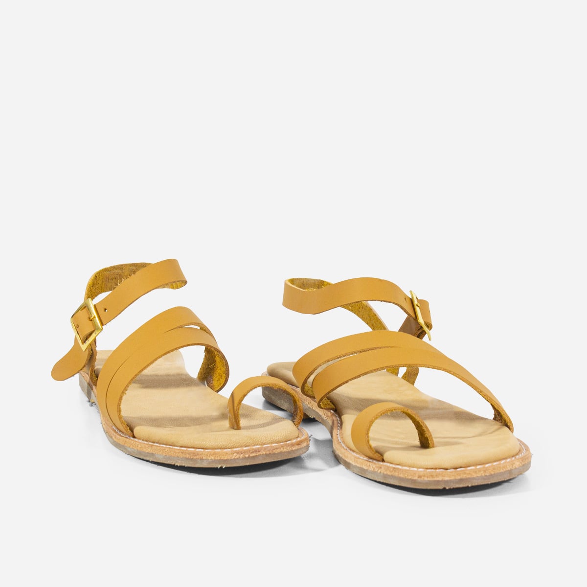 SANDALIAS MUJER MARIBU CUERO NATURAL 809 - 2