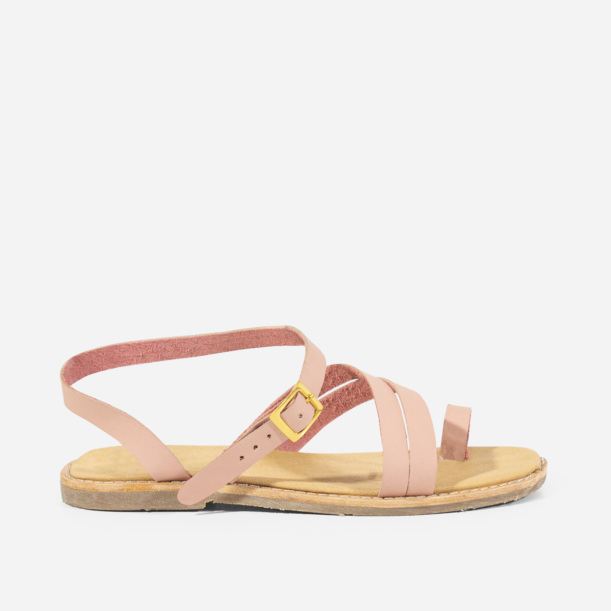 SANDALIAS MUJER MARIBU CUERO NUDE 809 - 1