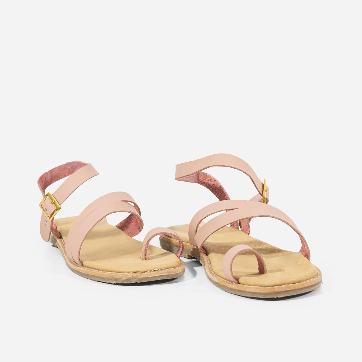 SANDALIAS MUJER MARIBU CUERO NUDE 809 - 2
