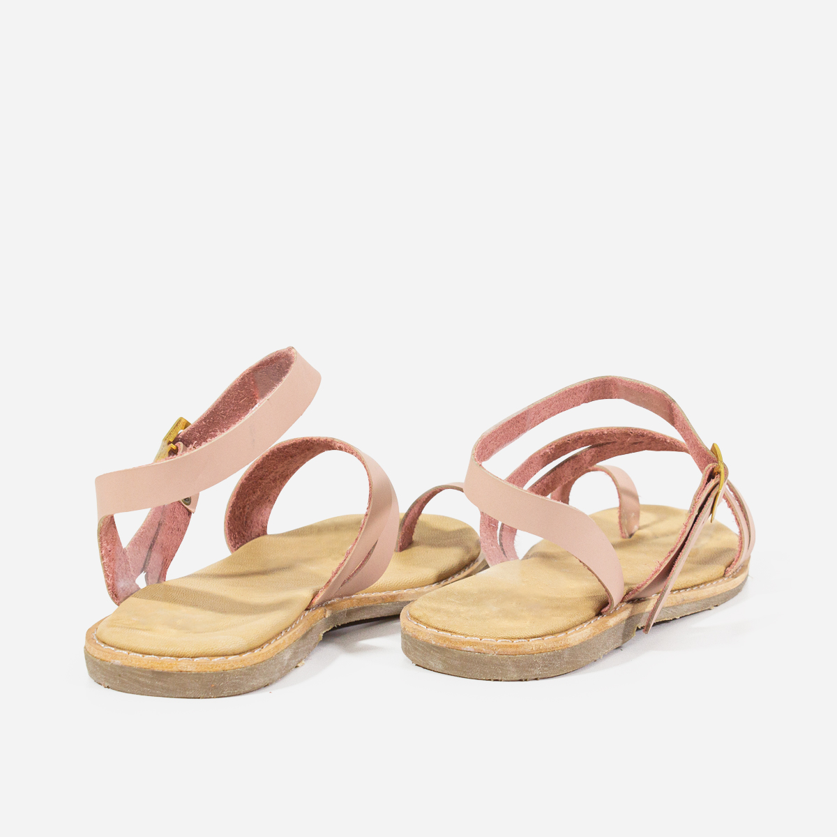 SANDALIAS MUJER MARIBU CUERO NUDE 809 - 3