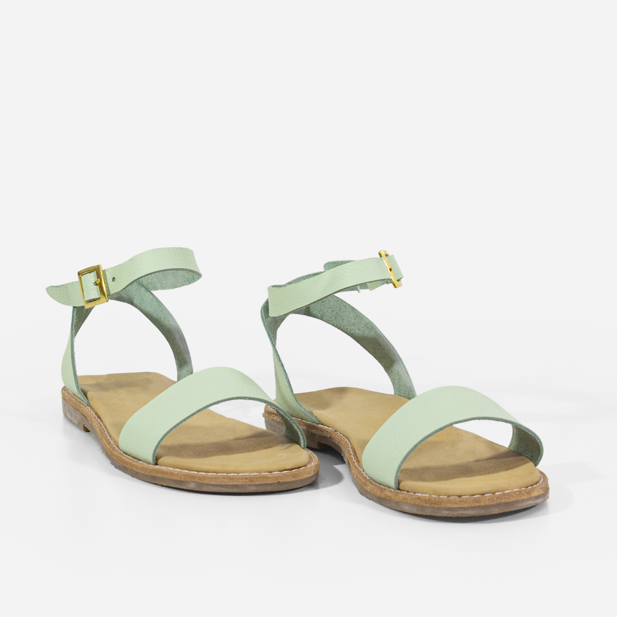 SANDALIAS MUJER MARIBU CUERO MENTA 811 - 2
