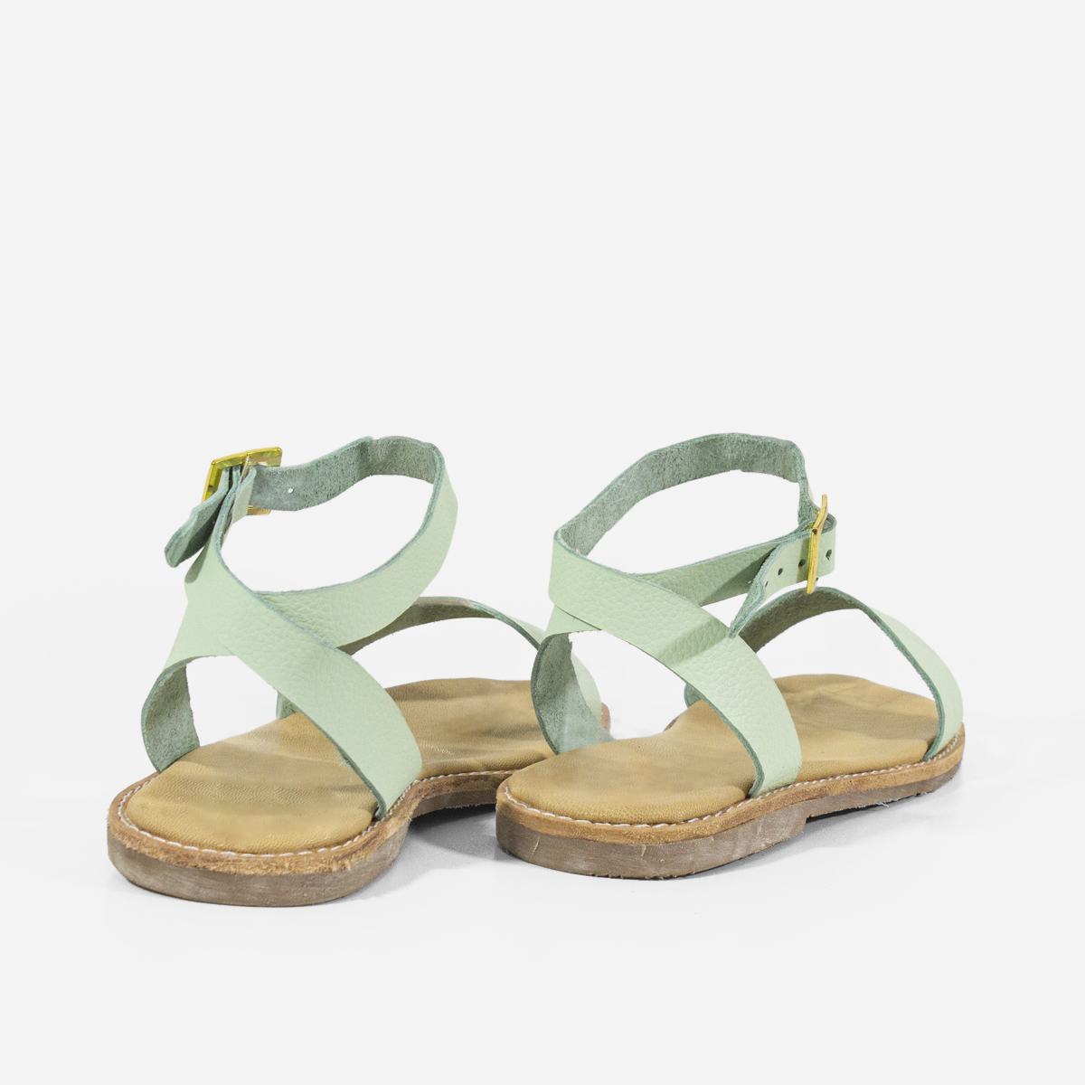 SANDALIAS MUJER MARIBU CUERO MENTA 811 - 3