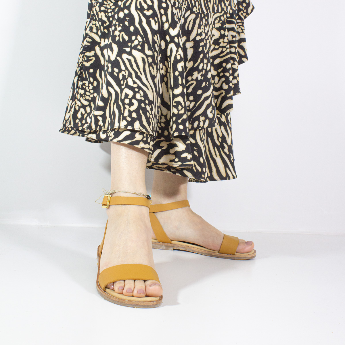 SANDALIAS MUJER MARIBU CUERO NATURAL 811 - 5