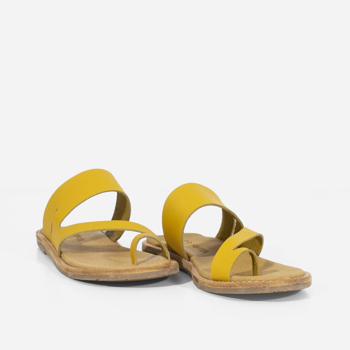 SANDALIAS MUJER MARIBU CUERO AMARILLO 844 - 2