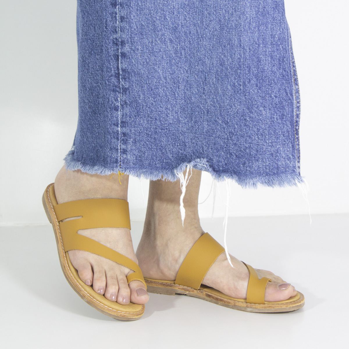 SANDALIAS MUJER MARIBU CUERO NATURAL 844 - 5