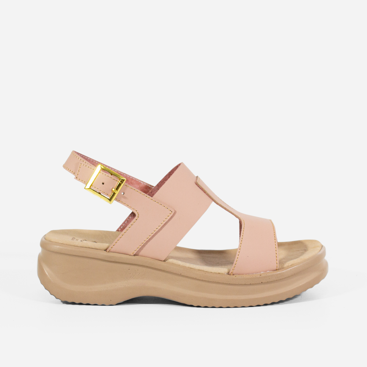 SANDALIAS MUJER MARIBU CUERO NUDE 845 - 1