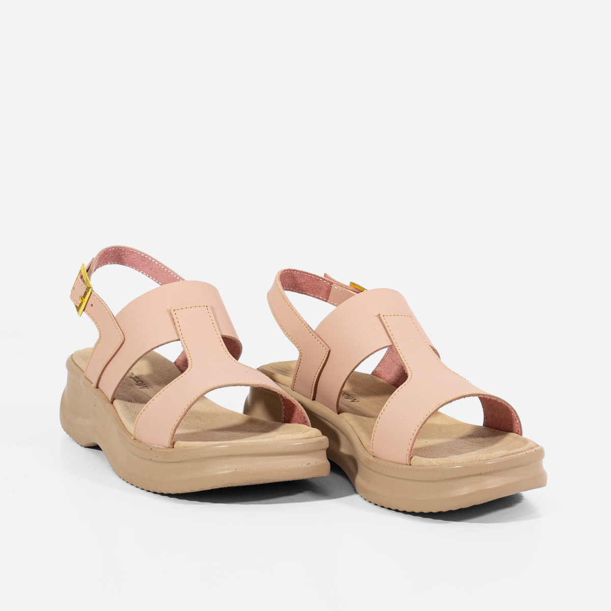 SANDALIAS MUJER MARIBU CUERO NUDE 845 - 2