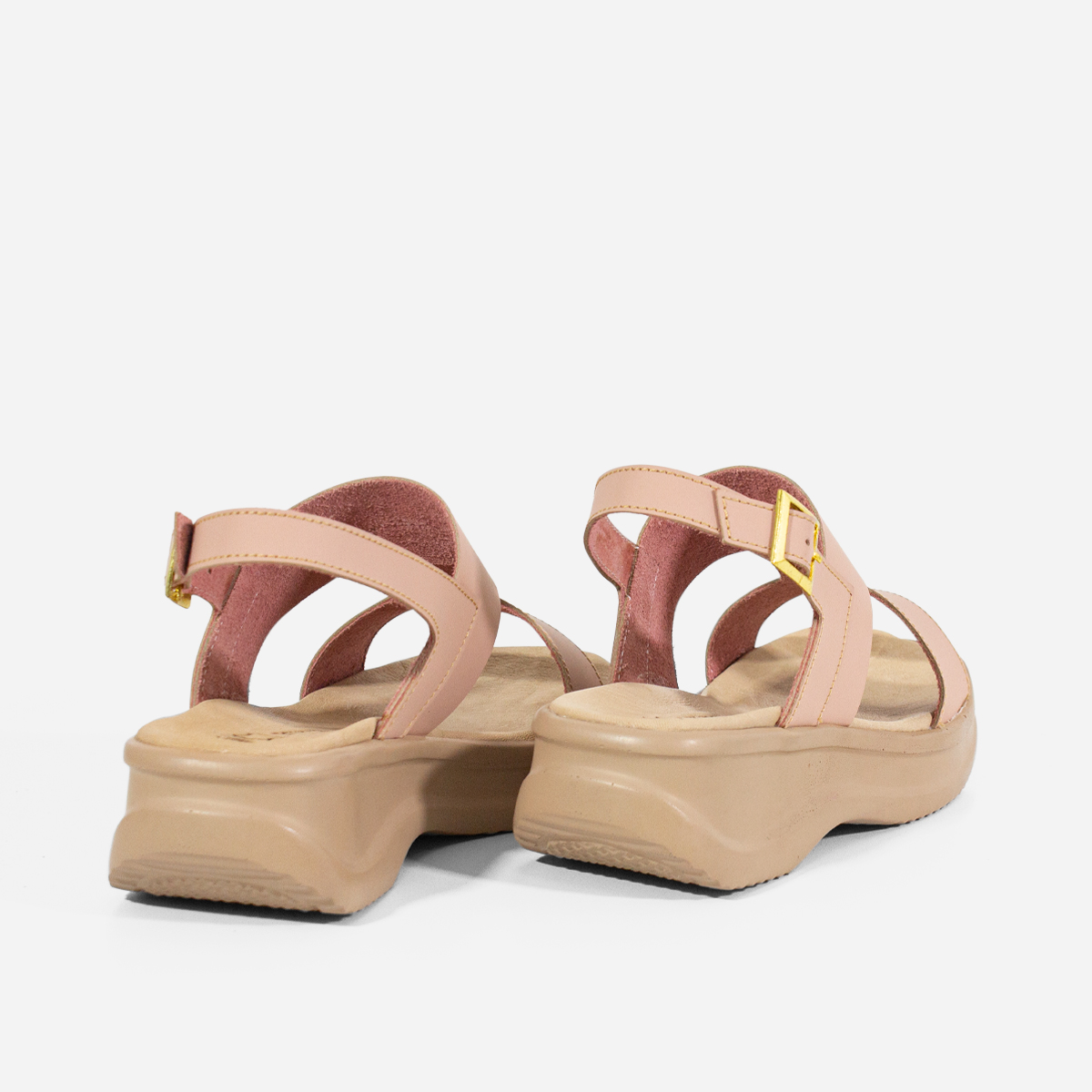 SANDALIAS MUJER MARIBU CUERO NUDE 845 - 3
