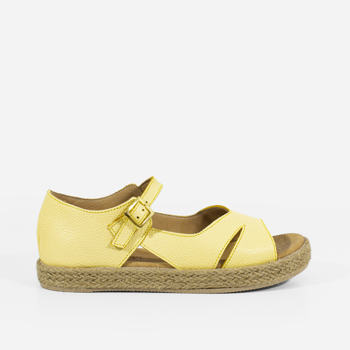 SANDALIAS MUJER MARIBU CUERO AMARILLO 847 - 1