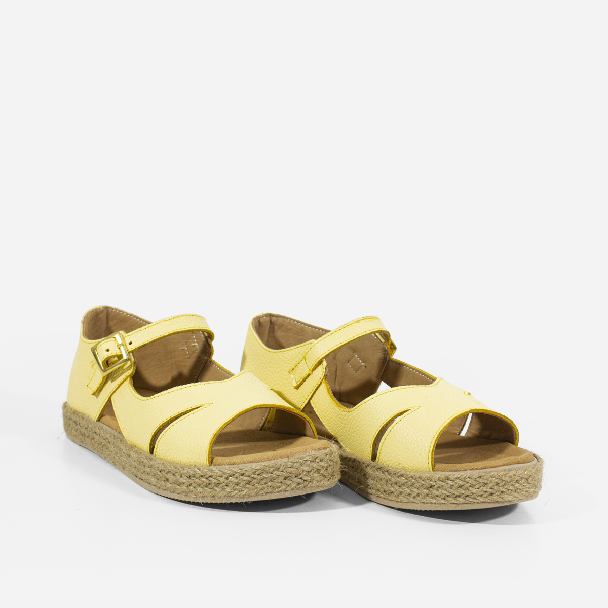 SANDALIAS MUJER MARIBU CUERO AMARILLO 847 - 2