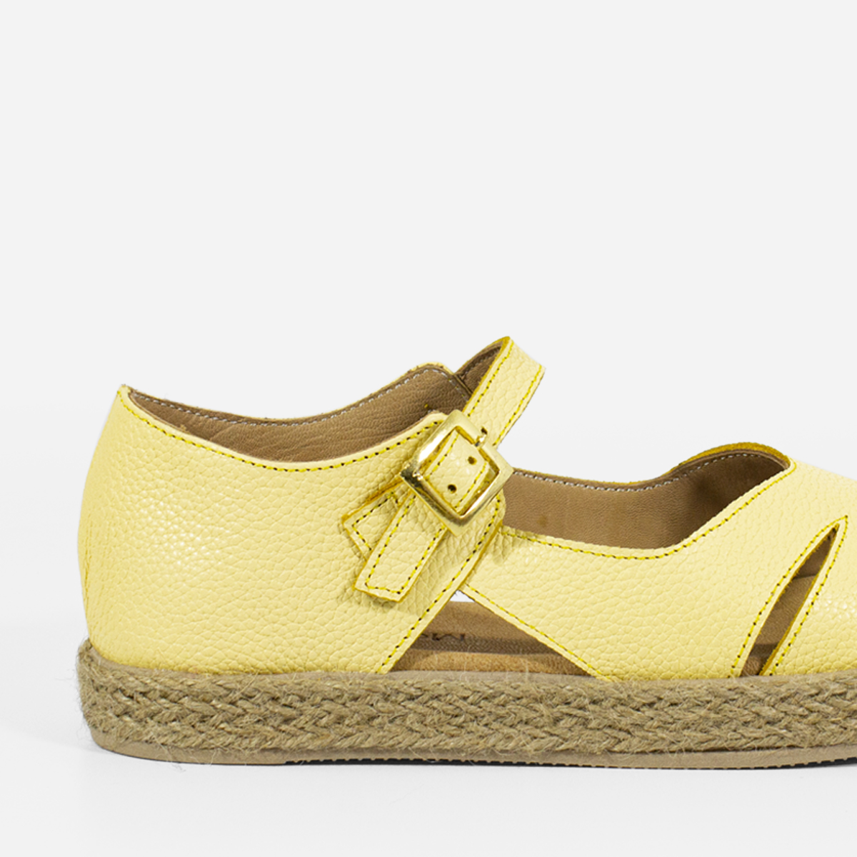 SANDALIAS MUJER MARIBU CUERO AMARILLO 847 - 4