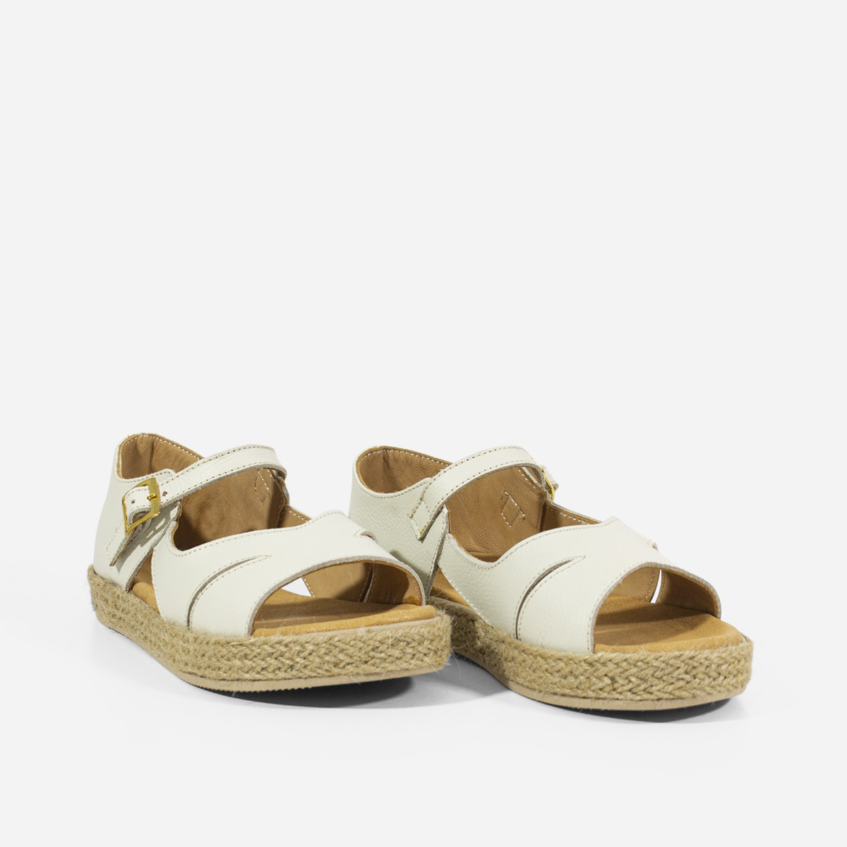 SANDALIAS MUJER MARIBU CUERO HUESO 847 - 2