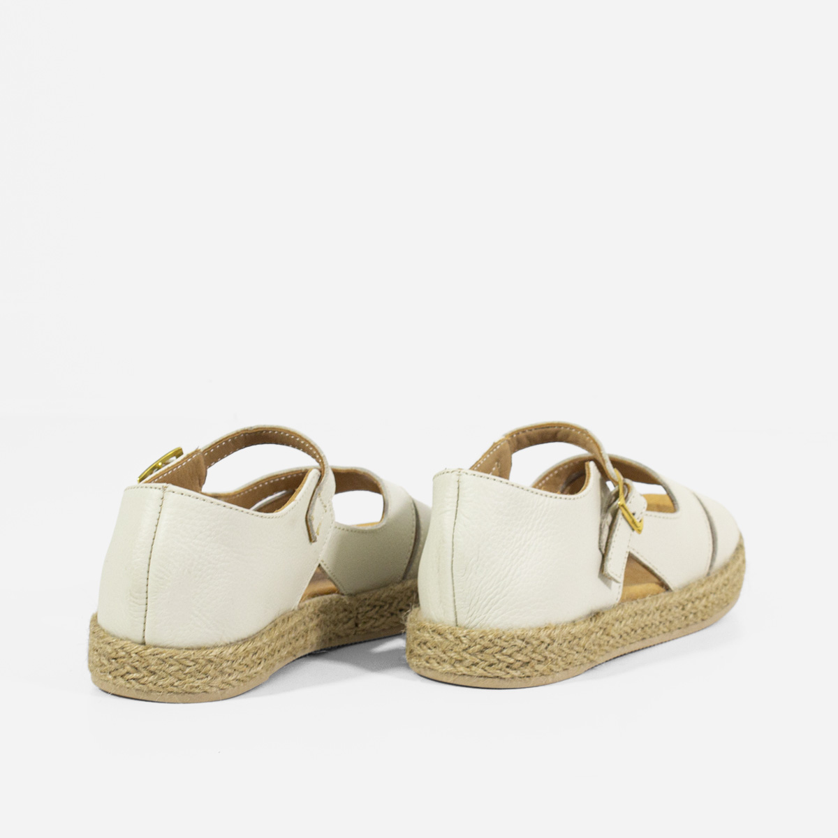 SANDALIAS MUJER MARIBU CUERO HUESO 847 - 3