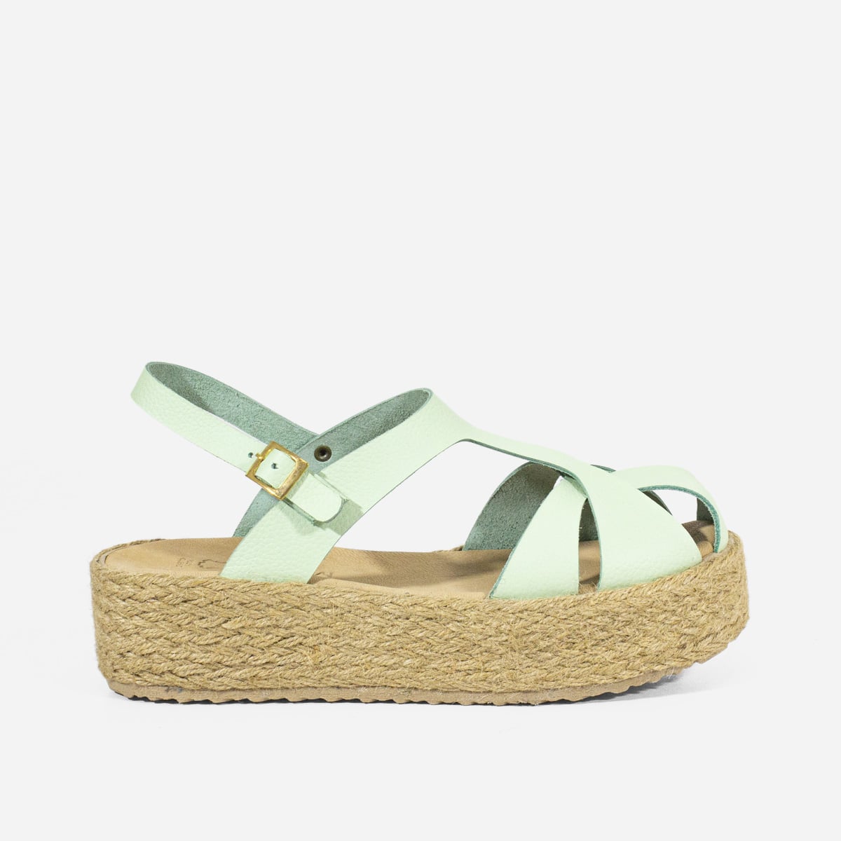 SANDALIAS MUJER MARIBU CUERO MENTA 849 - 1