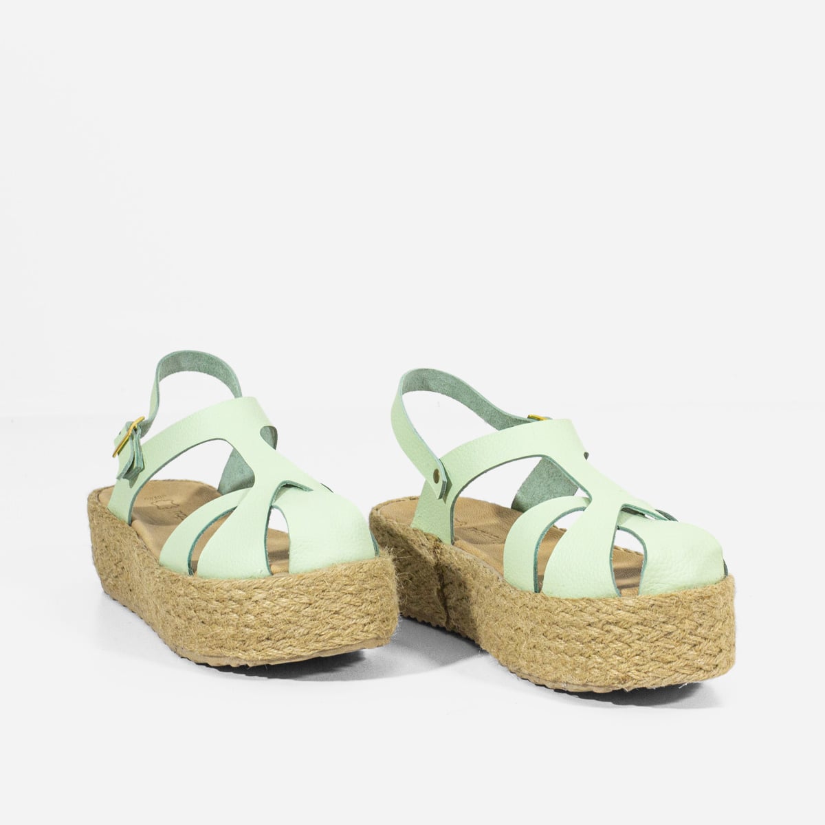SANDALIAS MUJER MARIBU CUERO MENTA 849 - 2