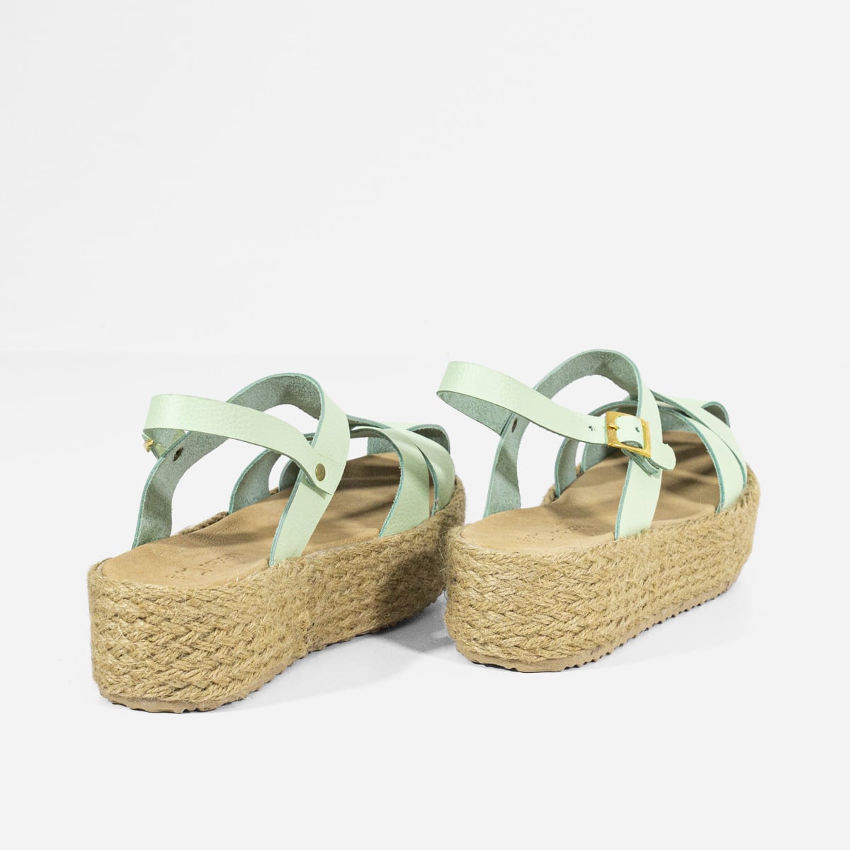 SANDALIAS MUJER MARIBU CUERO MENTA 849 - 3