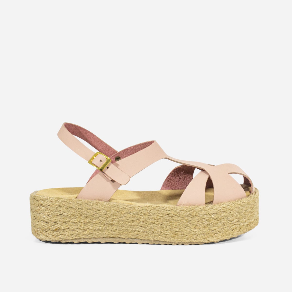SANDALIAS MUJER MARIBU CUERO NUDE 849 - 1